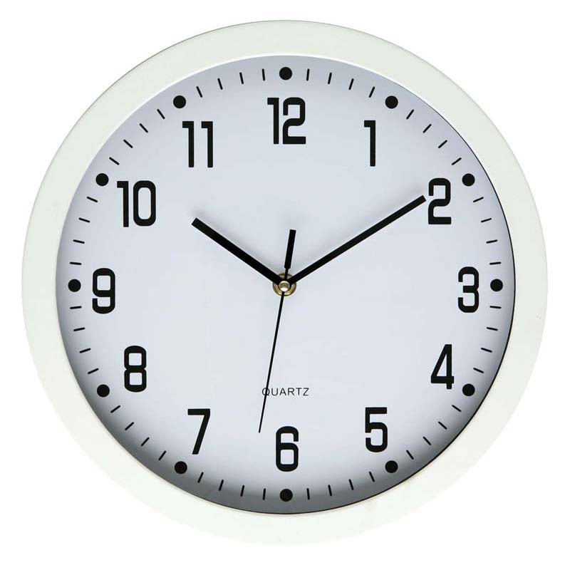 Dixon Clock Wall Round Face White 30cmx30cm - Cafe Supply