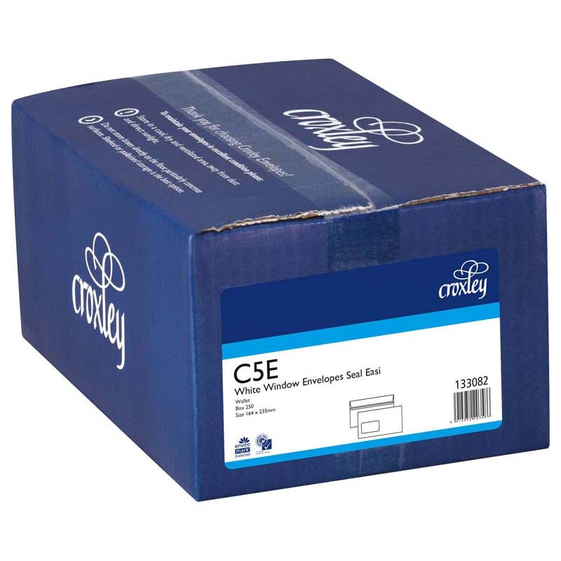 Croxley Envelope C5E Window Seal Easi Wallet Box 250 - Cafe Supply