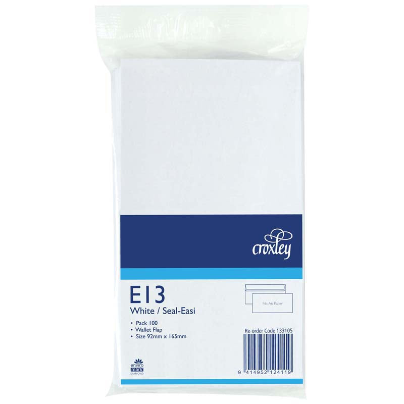 Croxley Envelope E13 Seal Easi 100 Pack - Cafe Supply