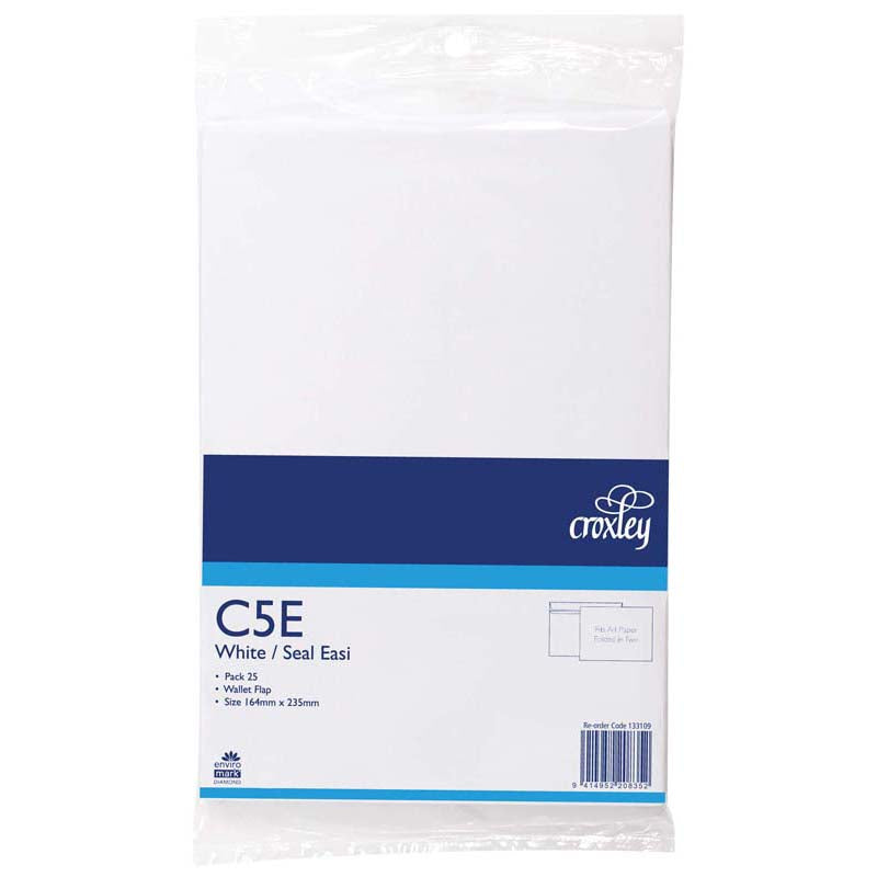 Croxley Envelope C5E Seal Easi Wallet 25 Pack - Cafe Supply