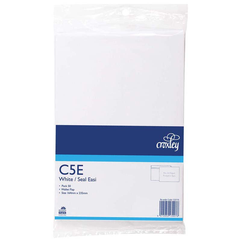 Croxley Envelope C5E Seal Easi Wallet 50 Pack - Cafe Supply