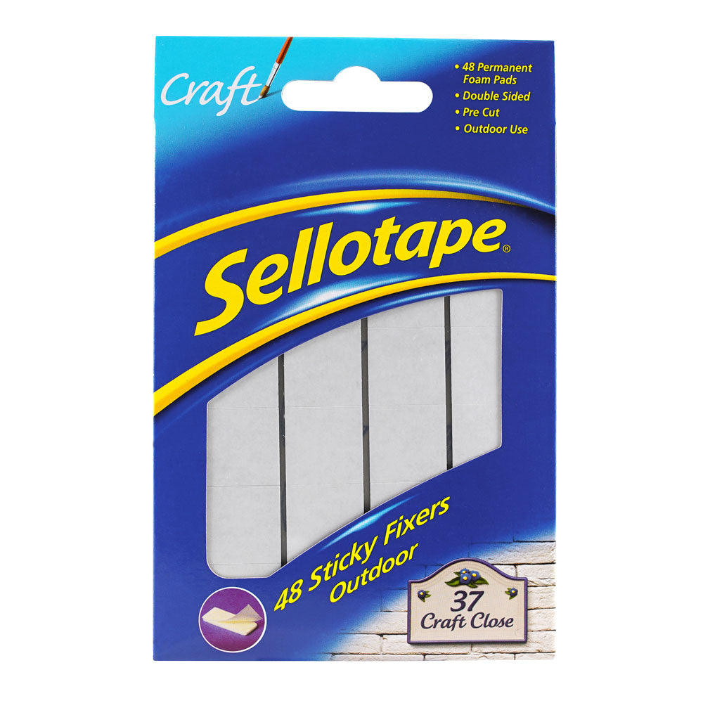 Sellotape Sticky Fixer Pads Outdoor 48 Pack - Cafe Supply