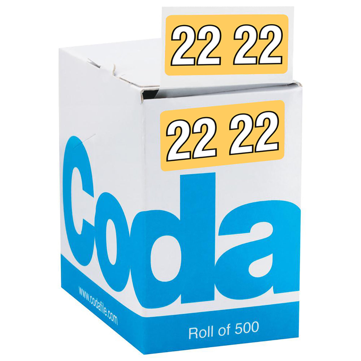 Codafile Label 25mm Year 2022 Roll 500 - Cafe Supply