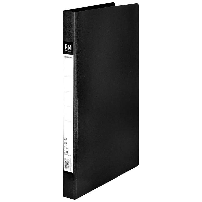 FM Ringbinder A3 2/26 Black Trunkboard - Cafe Supply