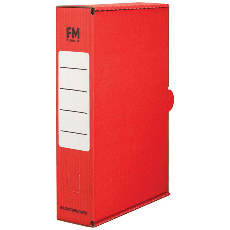 FM Storage Carton Red Foolscap - Cafe Supply