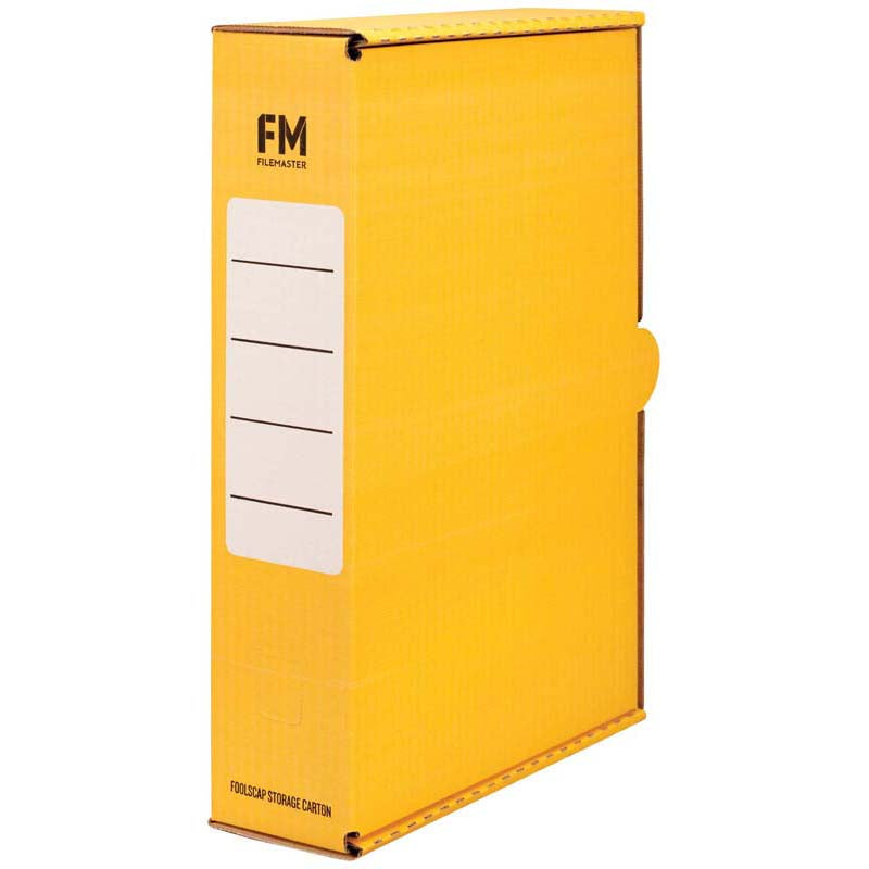 FM Storage Carton Yellow Foolscap - Cafe Supply