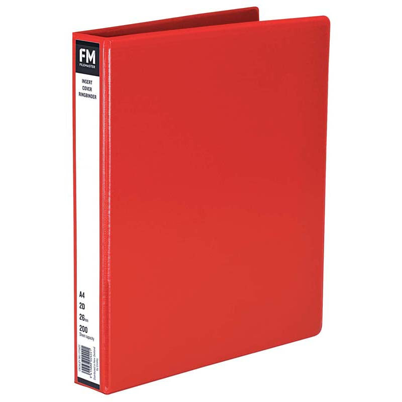FM Binder Overlay A4 2/26 Red Insert Cover - Cafe Supply