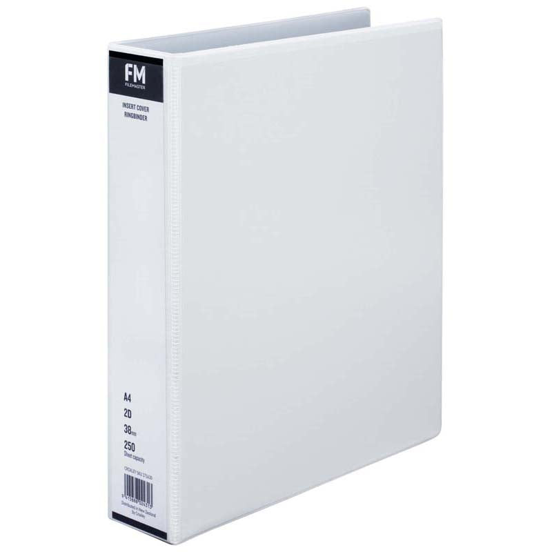 FM Binder Overlay A4 2/38 White Insert Cover - Cafe Supply