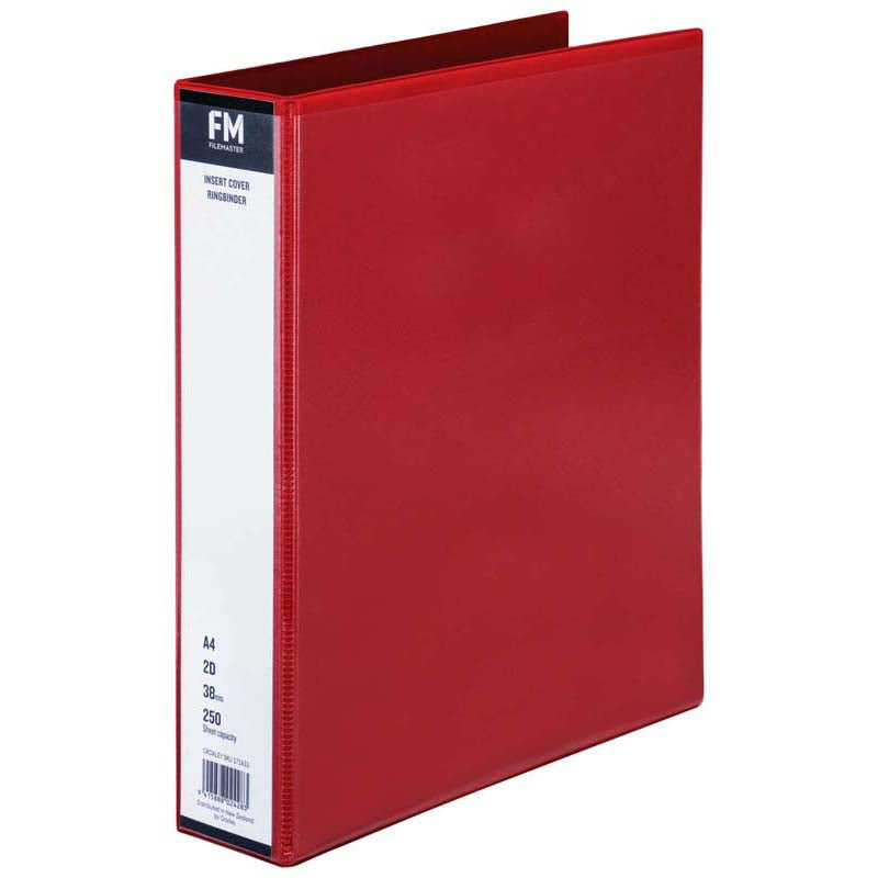 FM Binder Overlay A4 2/38 Red Insert Cover - Cafe Supply