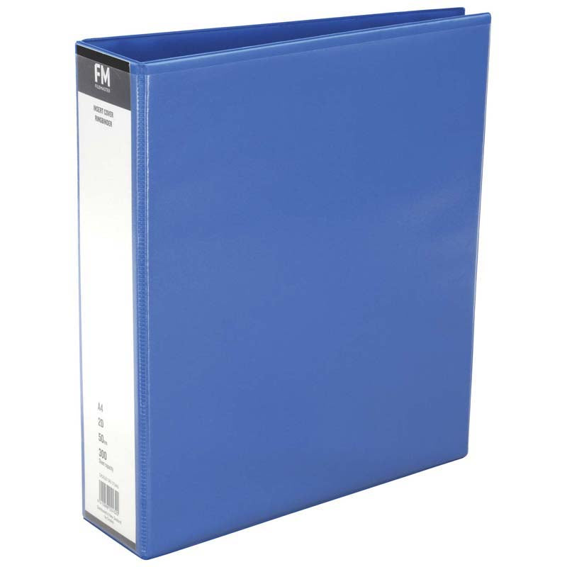 FM Binder Overlay A4 2/50 Light Blue Insert Cover - Cafe Supply