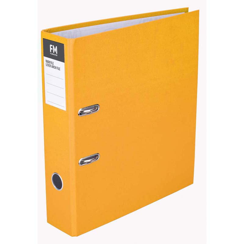 FM Binder Radofile Yellow A4 Lever Arch - Cafe Supply
