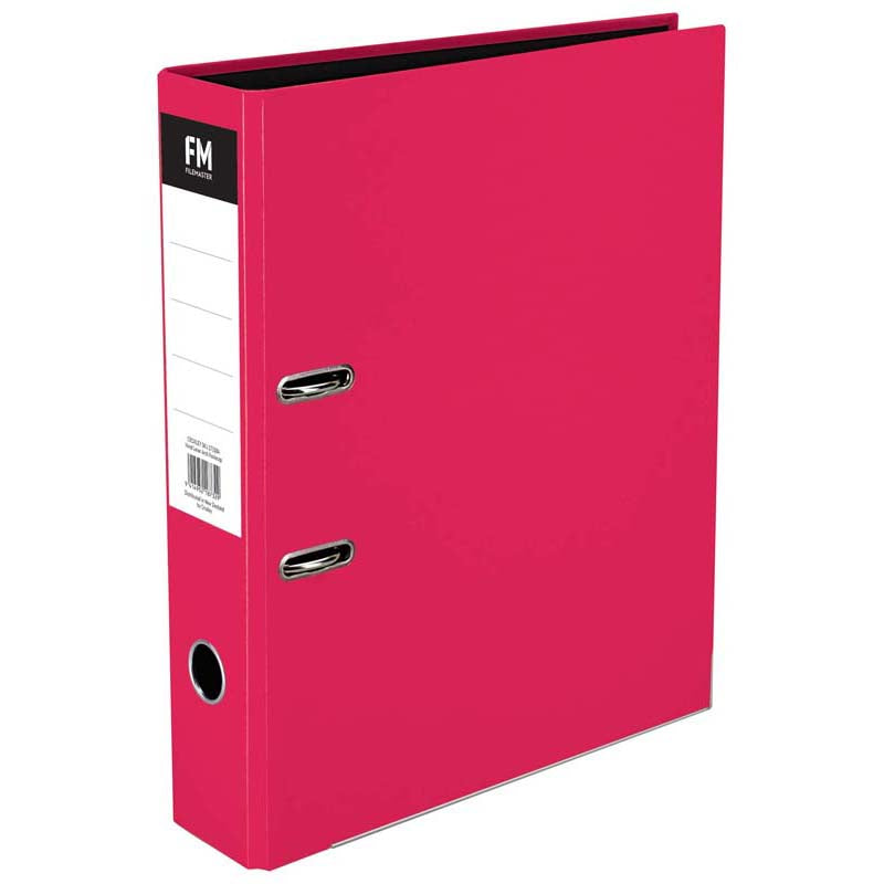 FM Binder Vivid Shocking Pink Foolscap Lever Arch - Cafe Supply