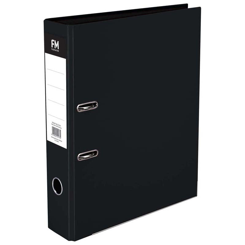 FM Binder Vivid Cat Black Foolscap Lever Arch - Cafe Supply