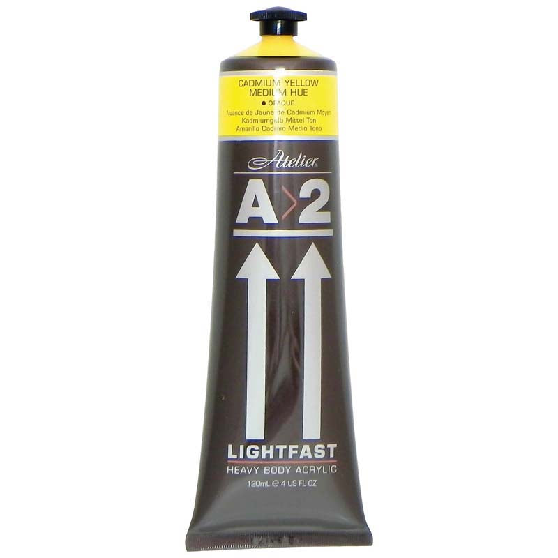 Golden Heavy Body Acrylic Paint - 2 Oz Tube, Cadmium Yellow Dark, Professional Artist Quality - View #6