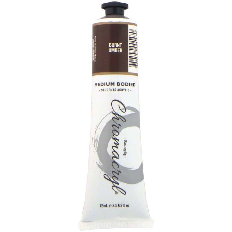 Chromacryl Paint Burnt Umber 75ml - Cafe Supply