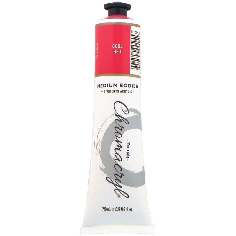 Chromacryl Paint Cool Red 75ml - Cafe Supply