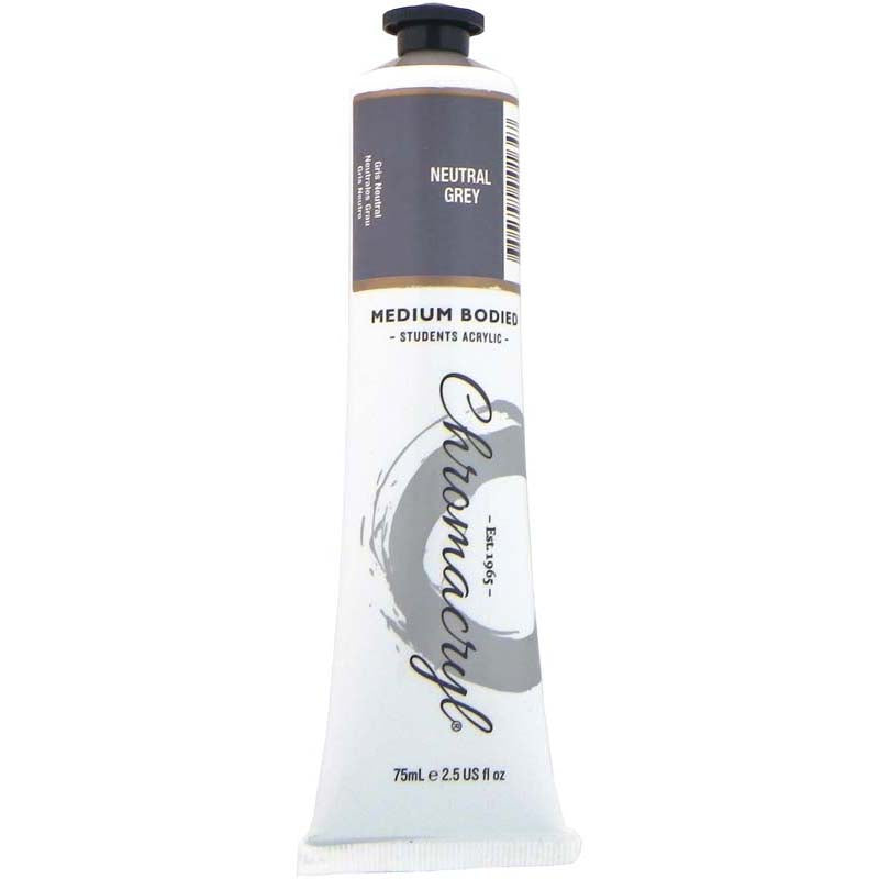 Chromacryl Paint Neutral Grey 75ml - Cafe Supply