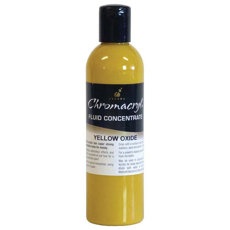 Chromacryl Fluid Concentrate Yellow Oxide 250ml - Cafe Supply