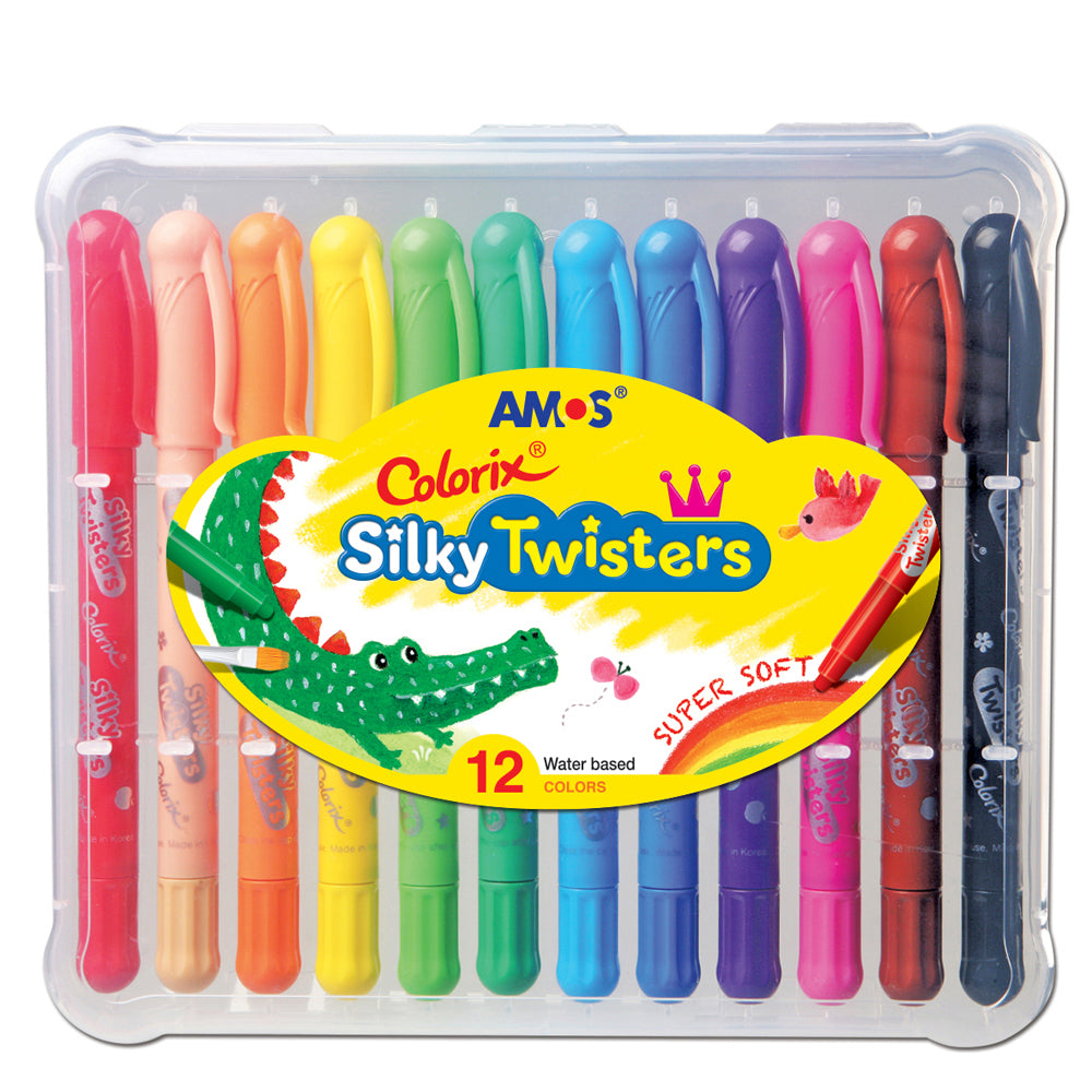 Amos Colorix Silky Twisters Classic Colours Pack 12 - Cafe Supply