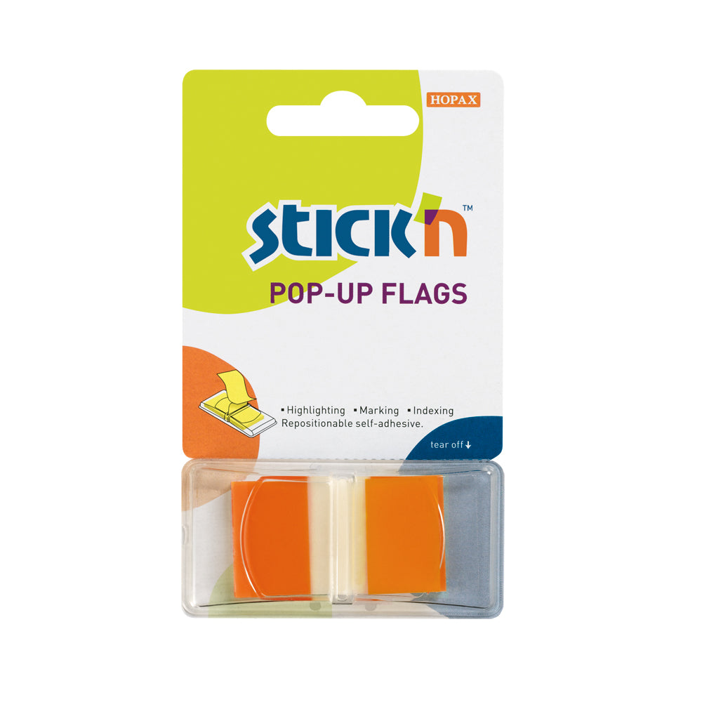 Stick'n Pop Up Flags 45x25mm 50 Sheets Orange - Cafe Supply