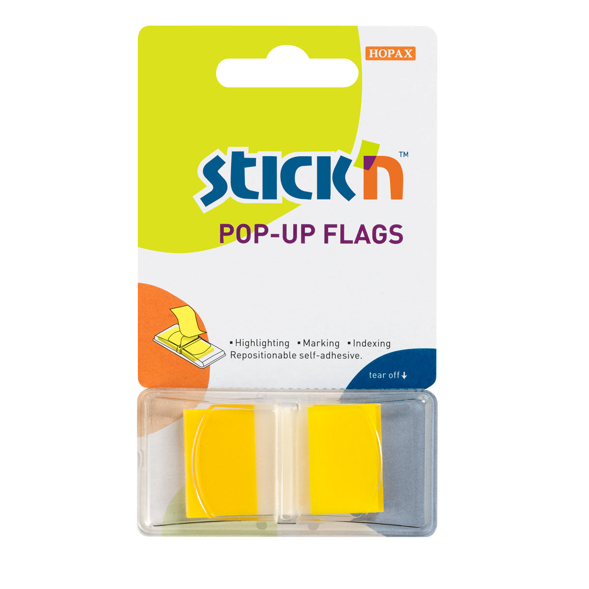 Stick'n Pop Up Flags 45x25mm 50 Sheets Yellow - Cafe Supply