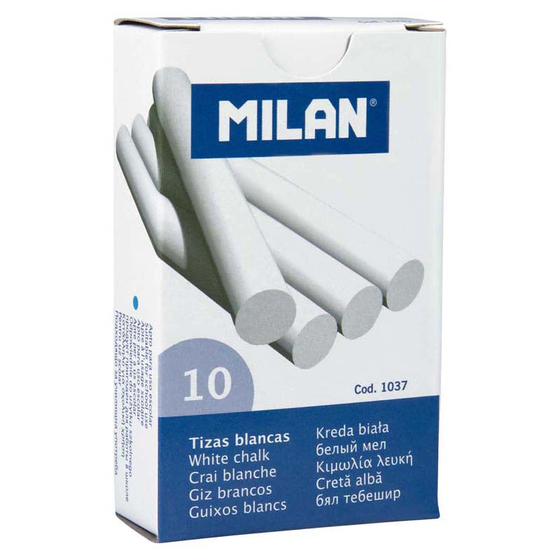 Milan Chalk White Pack 10 - Cafe Supply