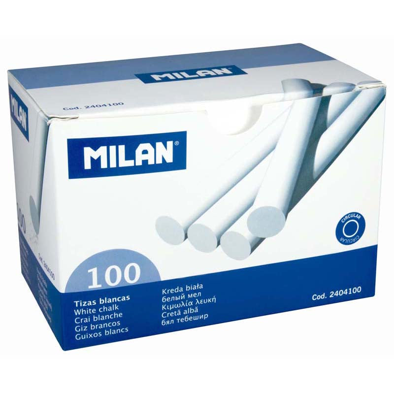 Milan Chalk White Box 100 - Cafe Supply