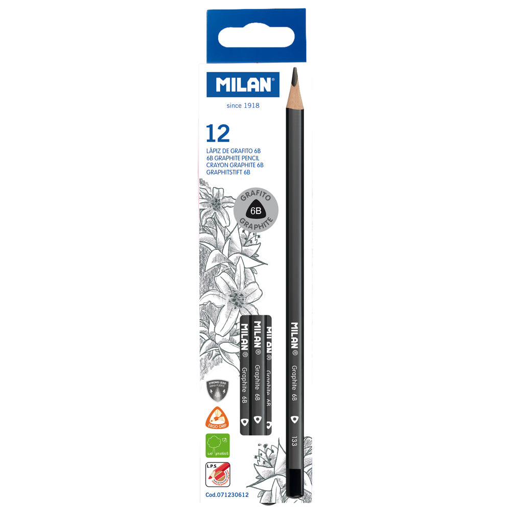 Milan Graphite Pencils 6B Pack 12 - Cafe Supply