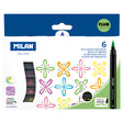 Milan Markers Brush Tip Fluoro Pack 6 - Cafe Supply