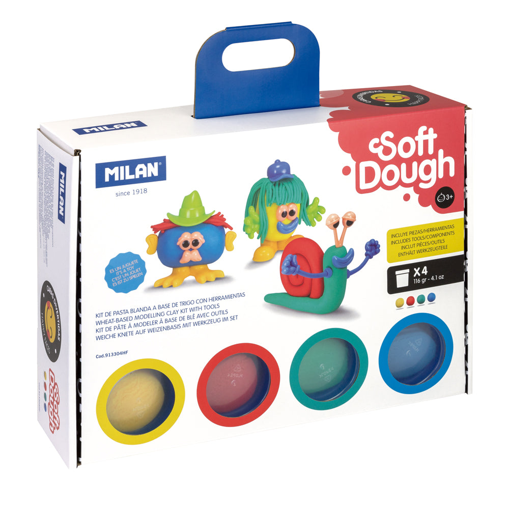 Milan Soft Dough Funny Faces Play Kit - Cafe Supply