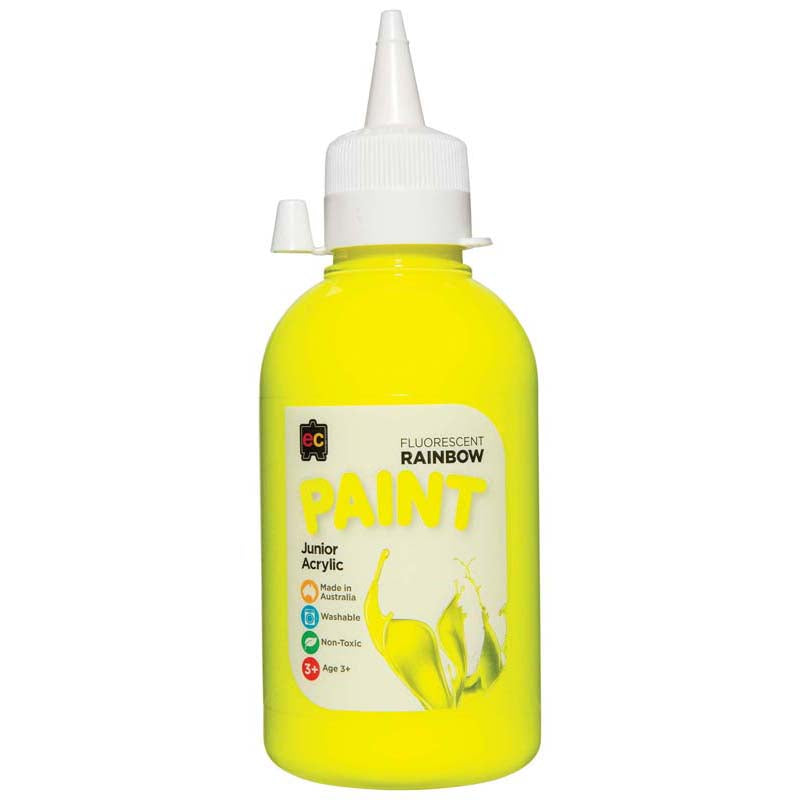 EC Paint Rainbow Fluoro Yellow 250ml - Cafe Supply