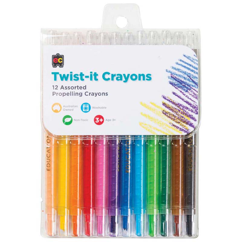 EC Crayons Twist-It 12 Pack - Cafe Supply