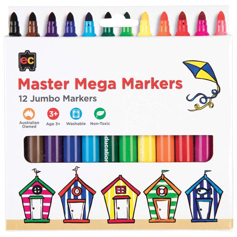 EC Master Mega Markers Pack 12 - Cafe Supply