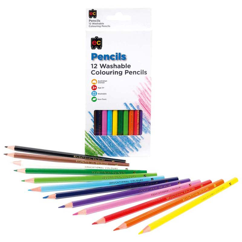 EC Colouring Pencils Hexagonal 12 Pack - Cafe Supply