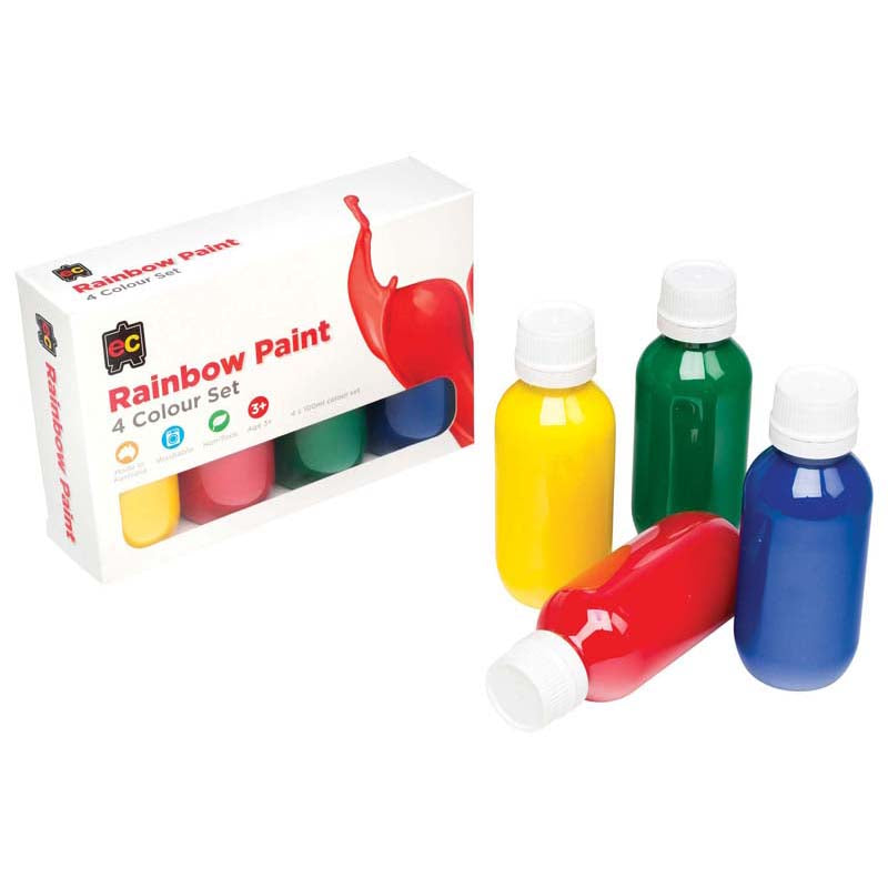 EC Acrylic Paint Rainbow Set 4 x 100ml - Cafe Supply
