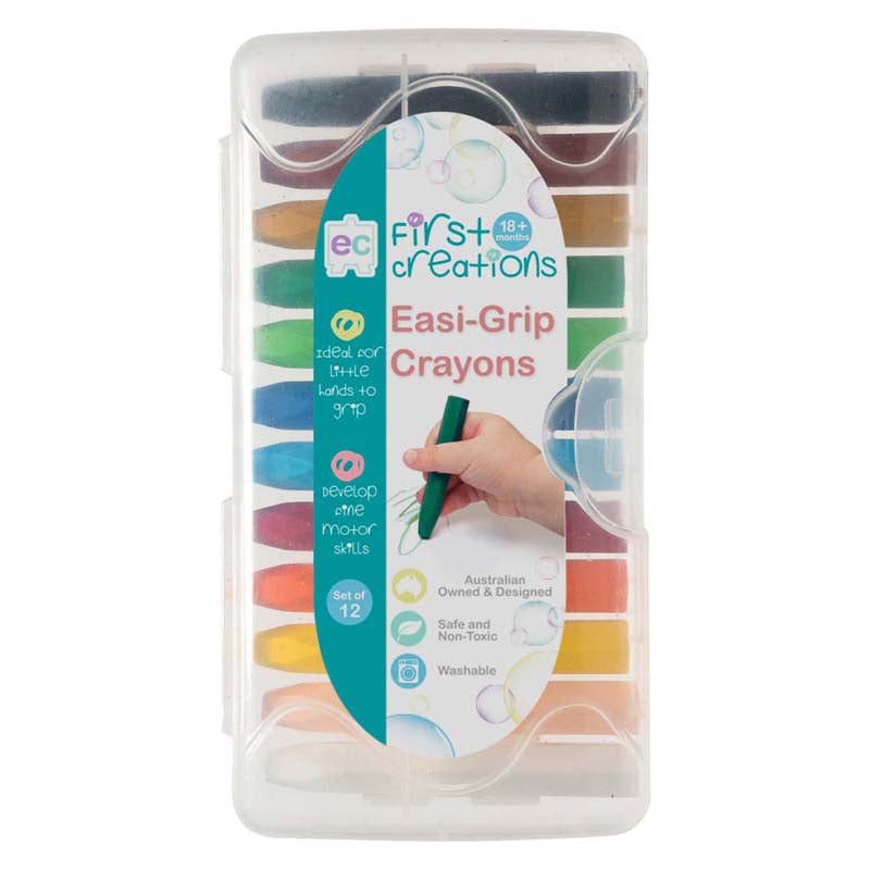 EC First Creations Easi-Grip Crayons Set 12 - Cafe Supply