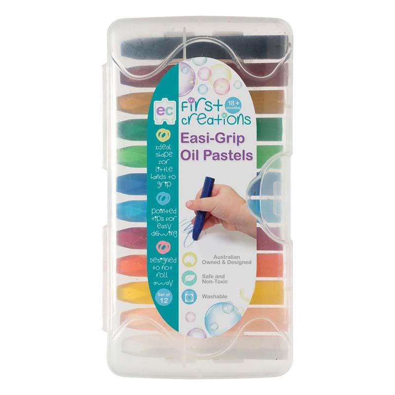 EC First Creations Easi-Grip Oil Pastels Set 12 - Cafe Supply