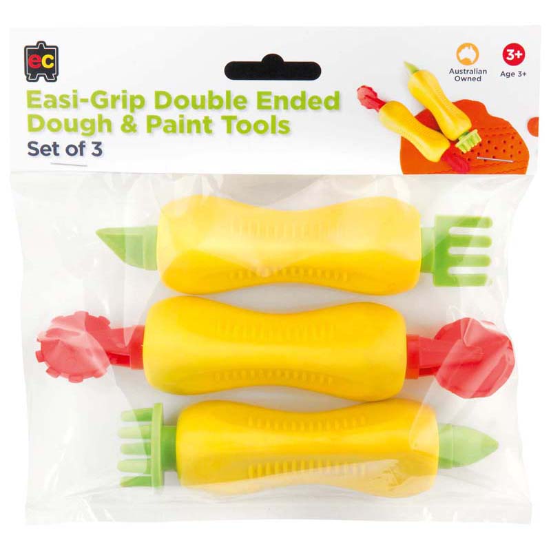 EC Easi-Grip Double Ended Dough And Paint Tools Pack 3 - Cafe Supply