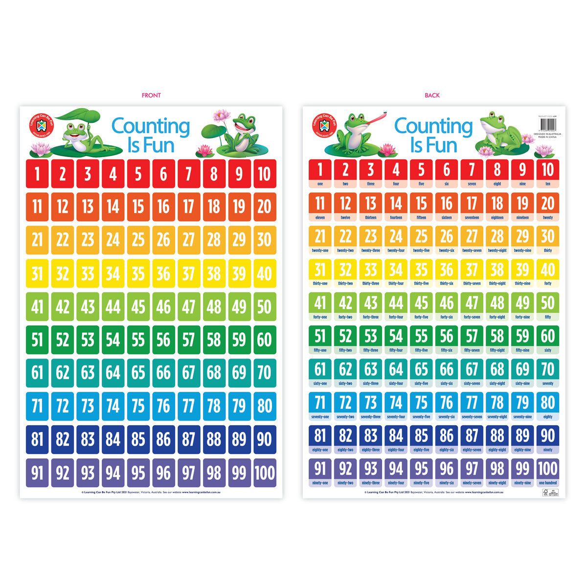 LCBF Wall Chart Counting Is Fun Poster - Cafe Supply