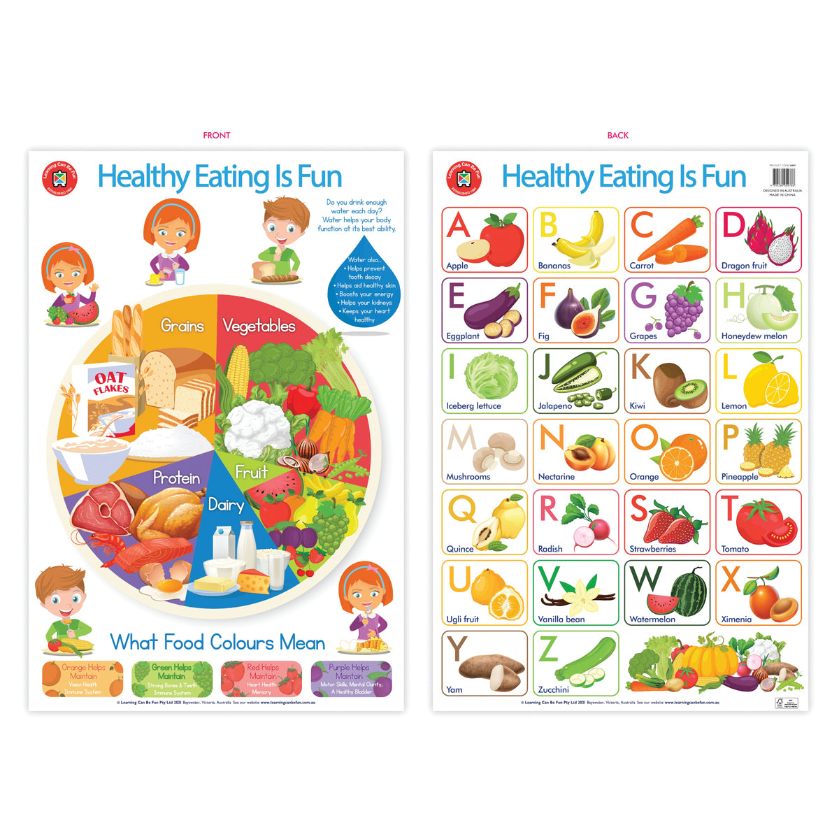 LCBF Wall Chart Healthy Eating is Fun Poster - Cafe Supply