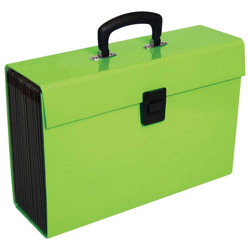 FM File Expanding Vivid Lime Green 19 Pocket - Cafe Supply