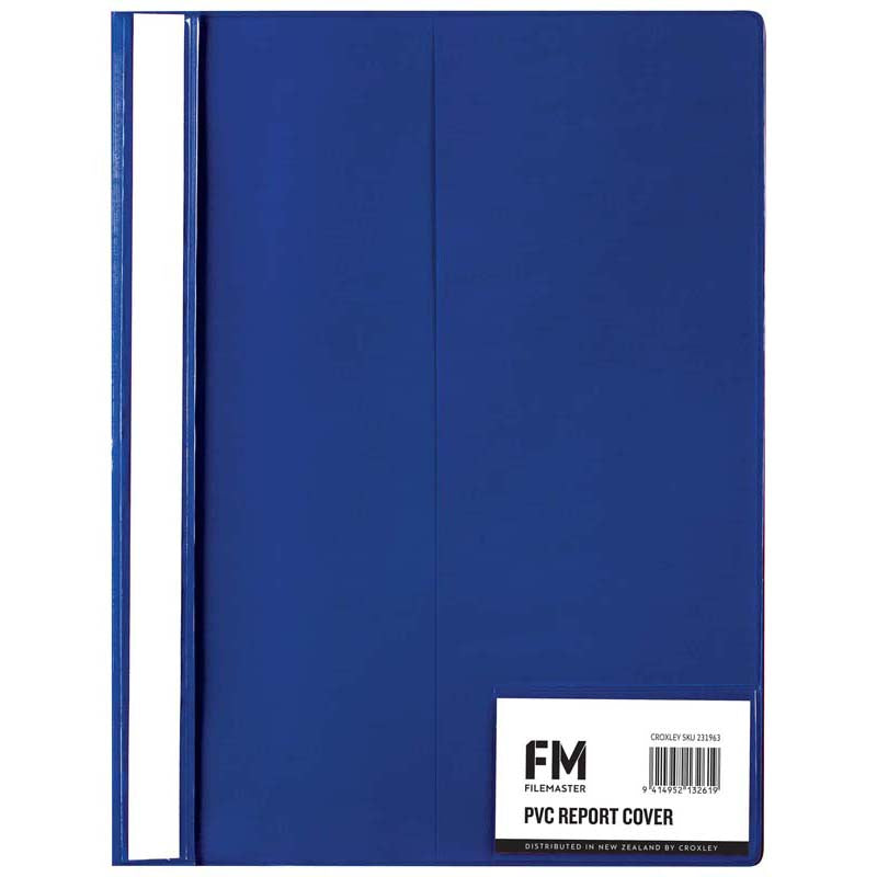 FM Cover Report A4 Blue PVC - Cafe Supply