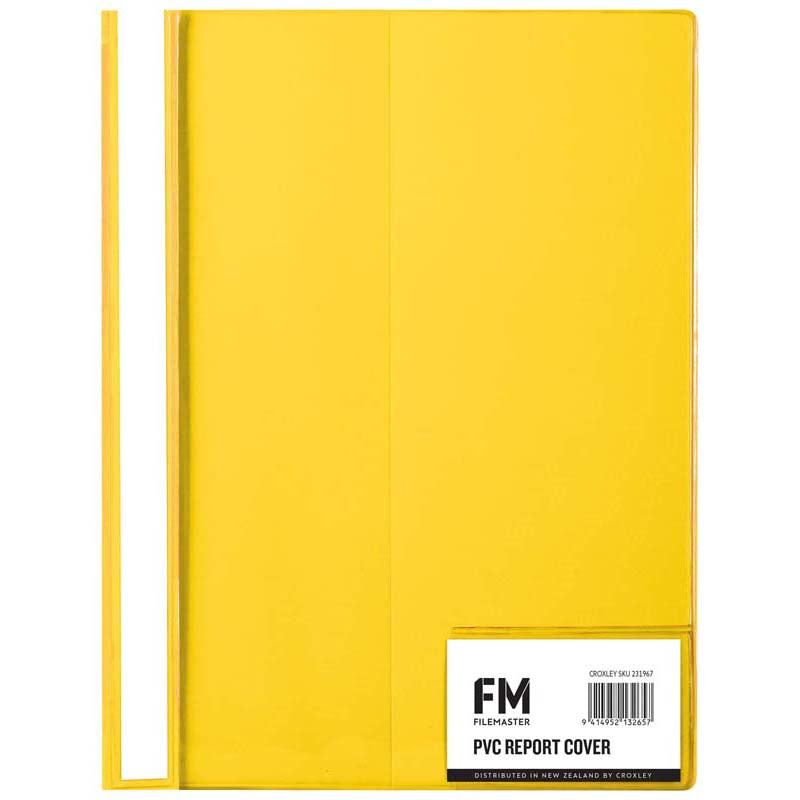 FM Cover Report A4 Yellow PVC - Cafe Supply