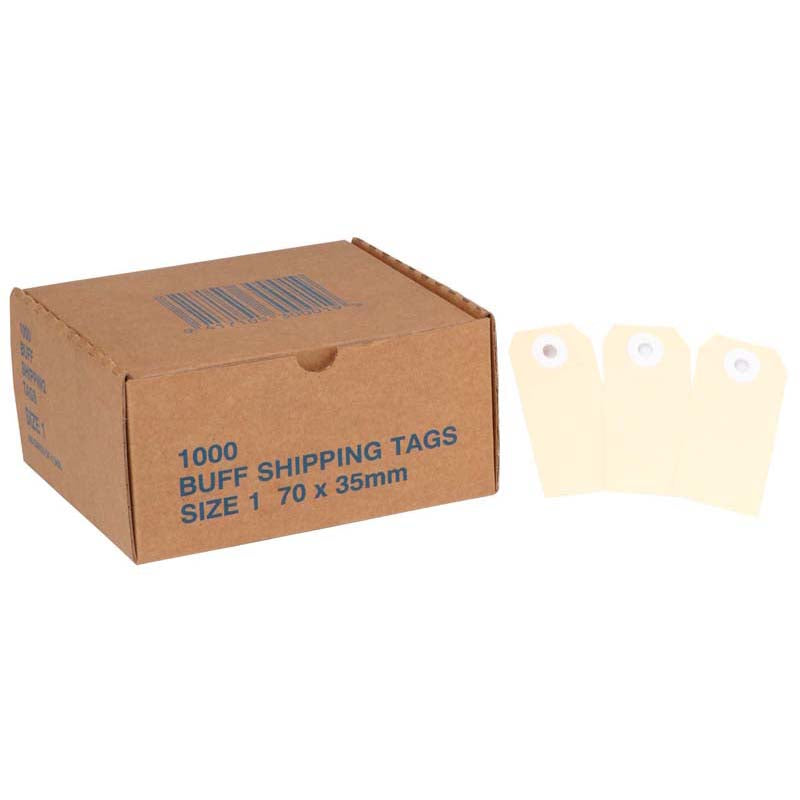 Globe Manilla Tags No.1 70x35mm Box 1000 - Cafe Supply
