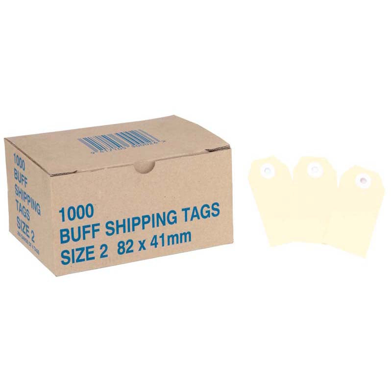 Globe Manilla Tags No.2 82x41mm Box 1000 - Cafe Supply