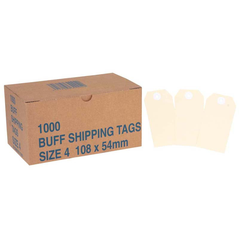 Globe Manilla Tags No.4 108x54mm Box 1000 - Cafe Supply