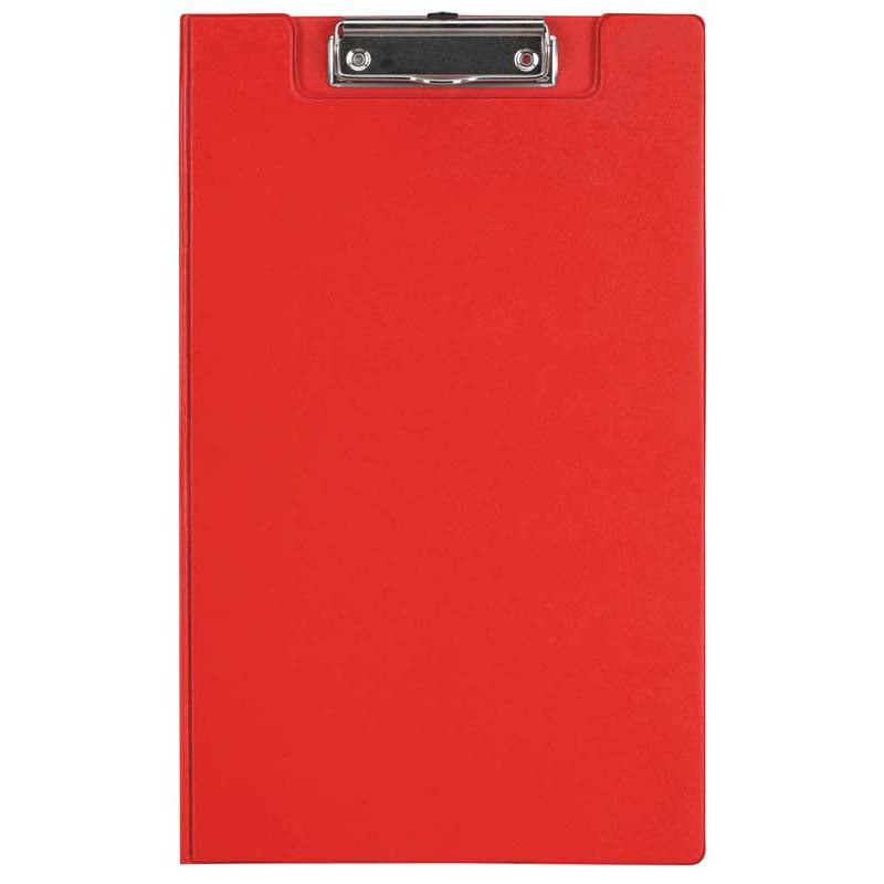 FM Clipboard Red With Flap Foolscap - Cafe Supply