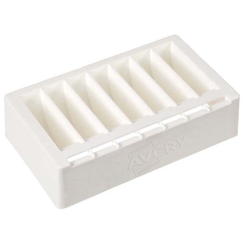 Avery Label Dispenser White Plastic For 24mm Day Labels - Cafe Supply