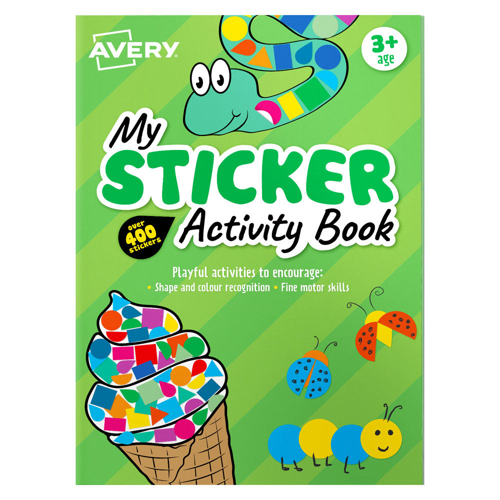 Avery Sticker Activity Book Green 210x297mm 6 Sheets - Cafe Supply