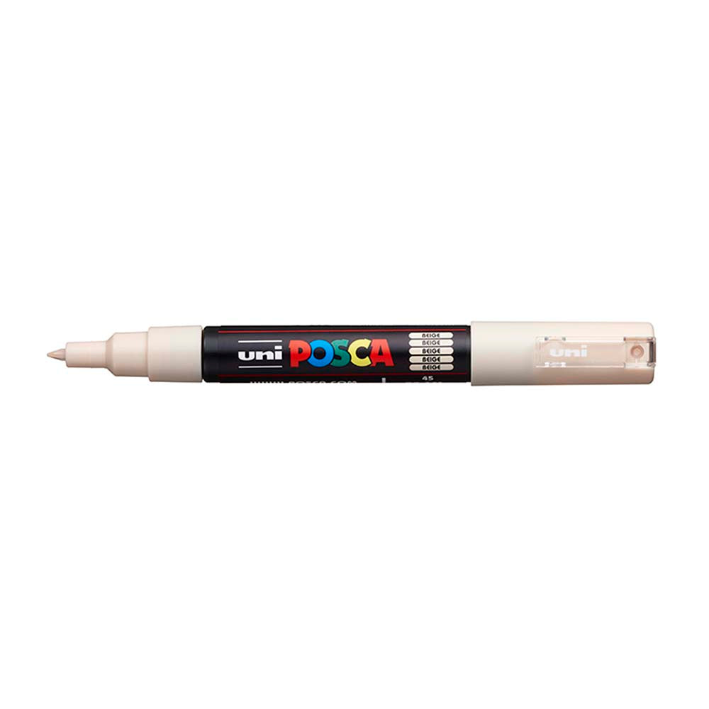 Uni Posca Marker 0.7mm Ultra-Fine Round Tip Beige PC-1M - Cafe Supply